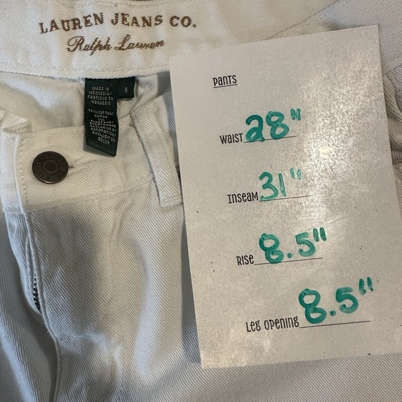 Ralph Lauren Jeans Women's Boot Cut White Size 6 , Spring, Summer - Picture 6 of 6